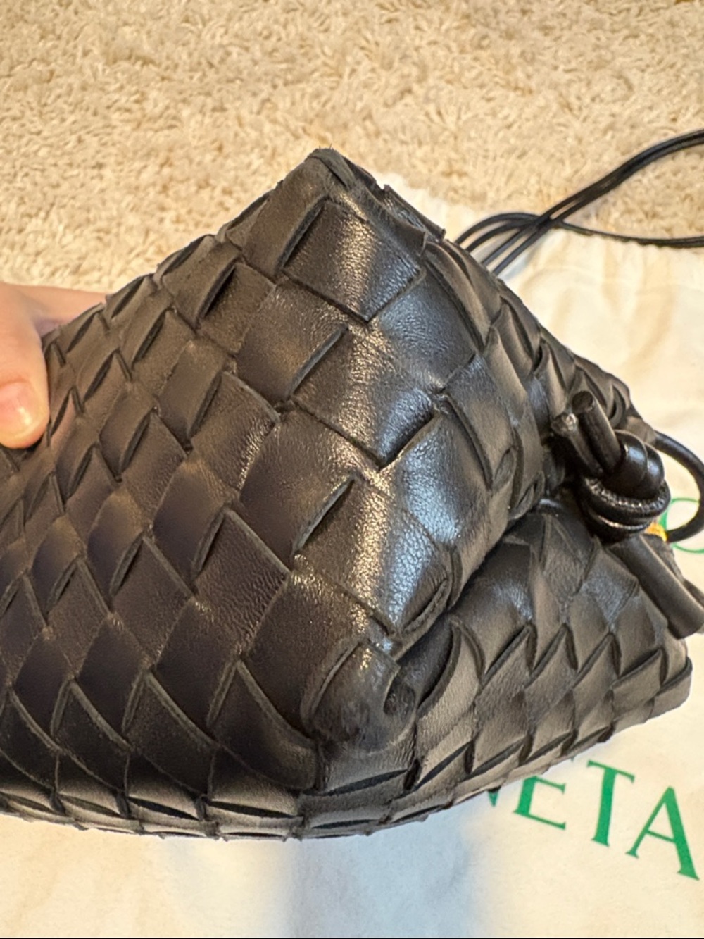 Bottega Veneta Black Intrecciato Leather Shoulder Crossbody - Picture 3 of 6